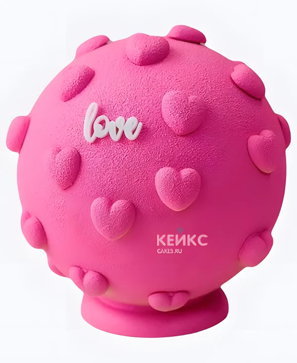 Торт в виде бомбы розовый Любовь Фото