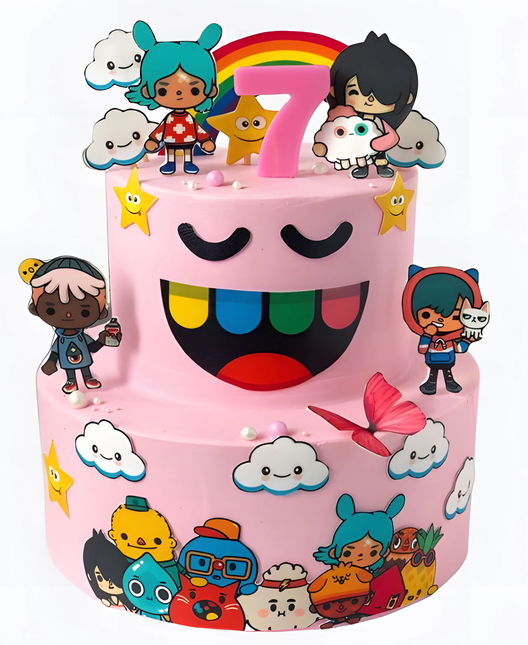 Торт Веселая радуга Фото