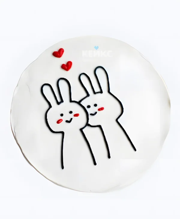 Торт Влюбленные зайки Фото