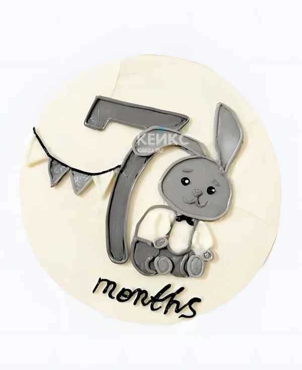 Торт с картинкой кролика на день рождения Фото