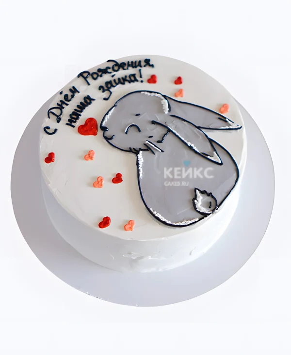 Торт Зайка с хвостиком Фото