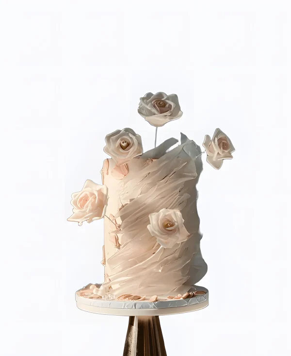 Трендовый торт на свадьбу эстетичный с розами Фото