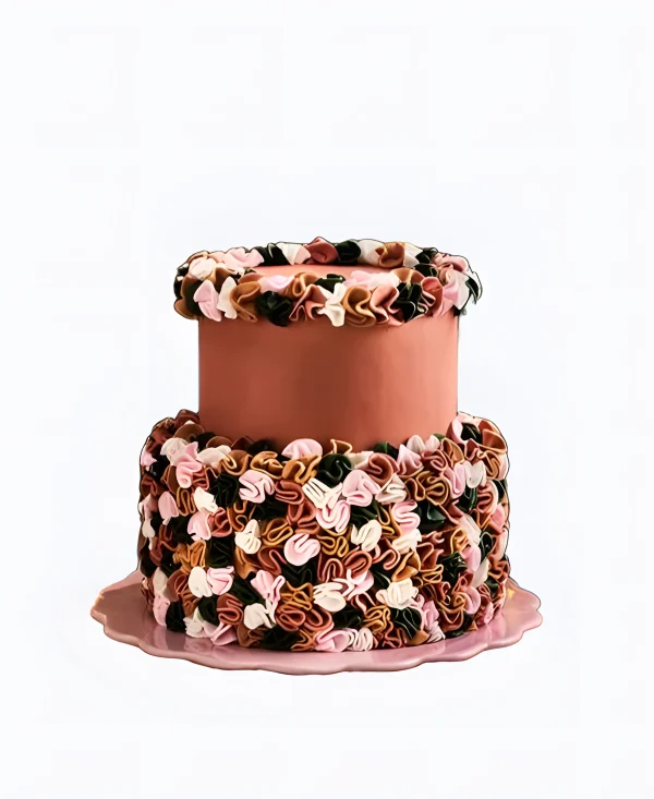 Трендовый торт на свадьбу кофейного цвета Фото