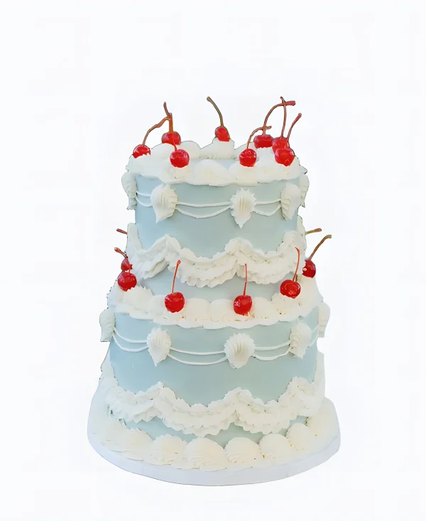 Трендовый торт на свадьбу с ягодами Фото