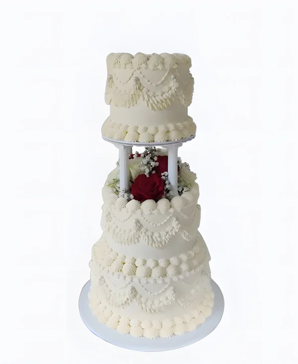 Трендовый торт в стиле ламбет на свадьбу Фото