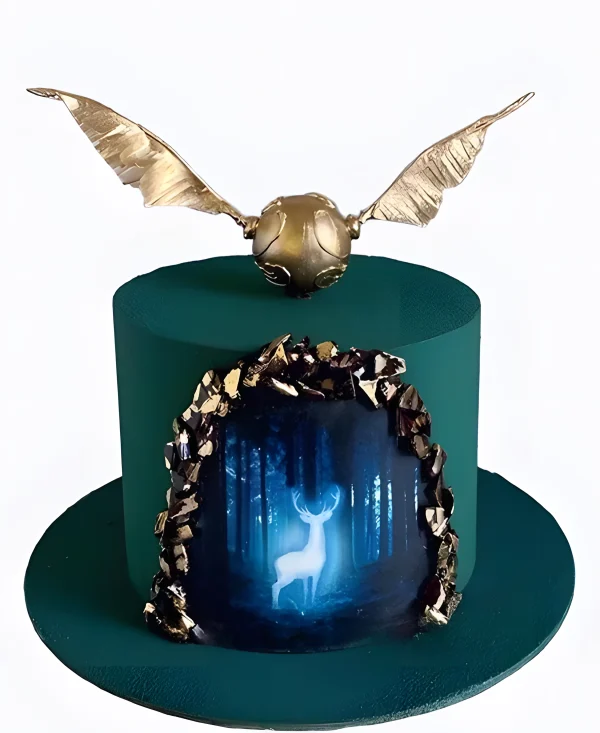 Велюровый детский тортик с патронусом по Гарри Поттеру Фото