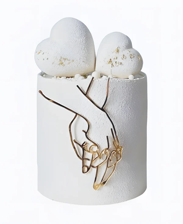 Велюровый торт Два сердца Фото