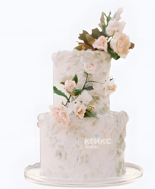 Весенний свадебный торт с цветами Фото