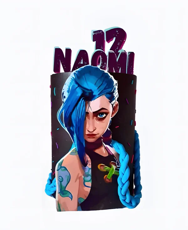 Высокий черный торт Аркейн на день рождения Фото