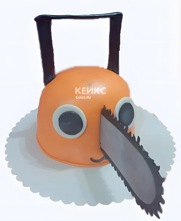 3D торт на день рождения аниме Человек-бензопила Фото