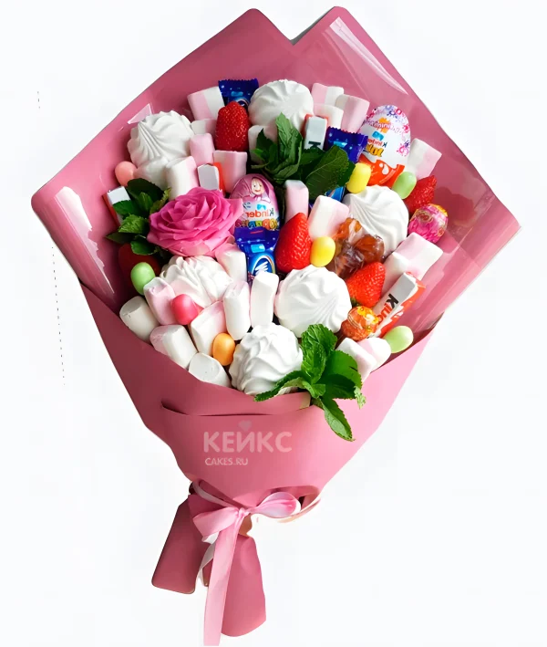 Букет девочке из конфет Фото