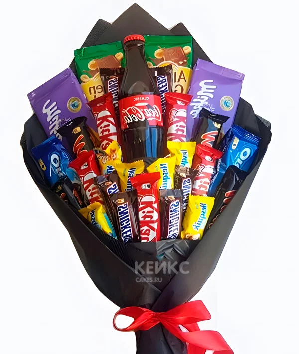 Букет из батончиков 9 Фото