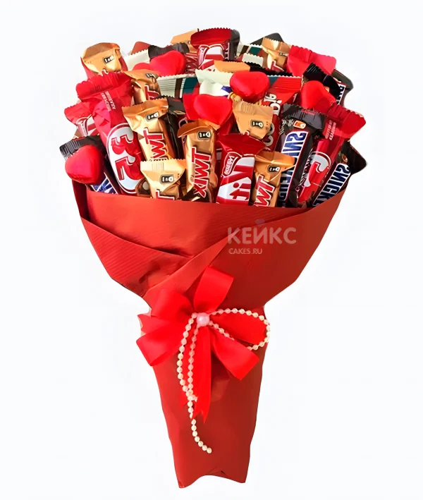 Букет из батончиков Фото