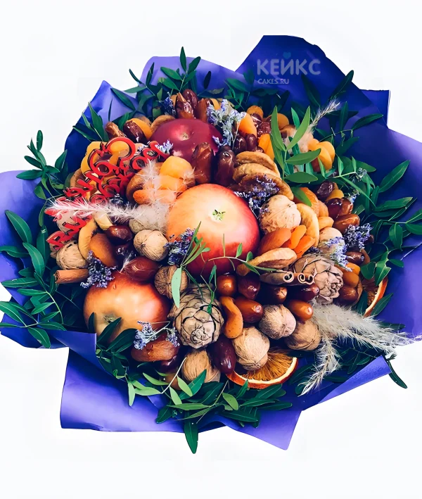 Букет из фруктов и сухофруктов 1 Фото