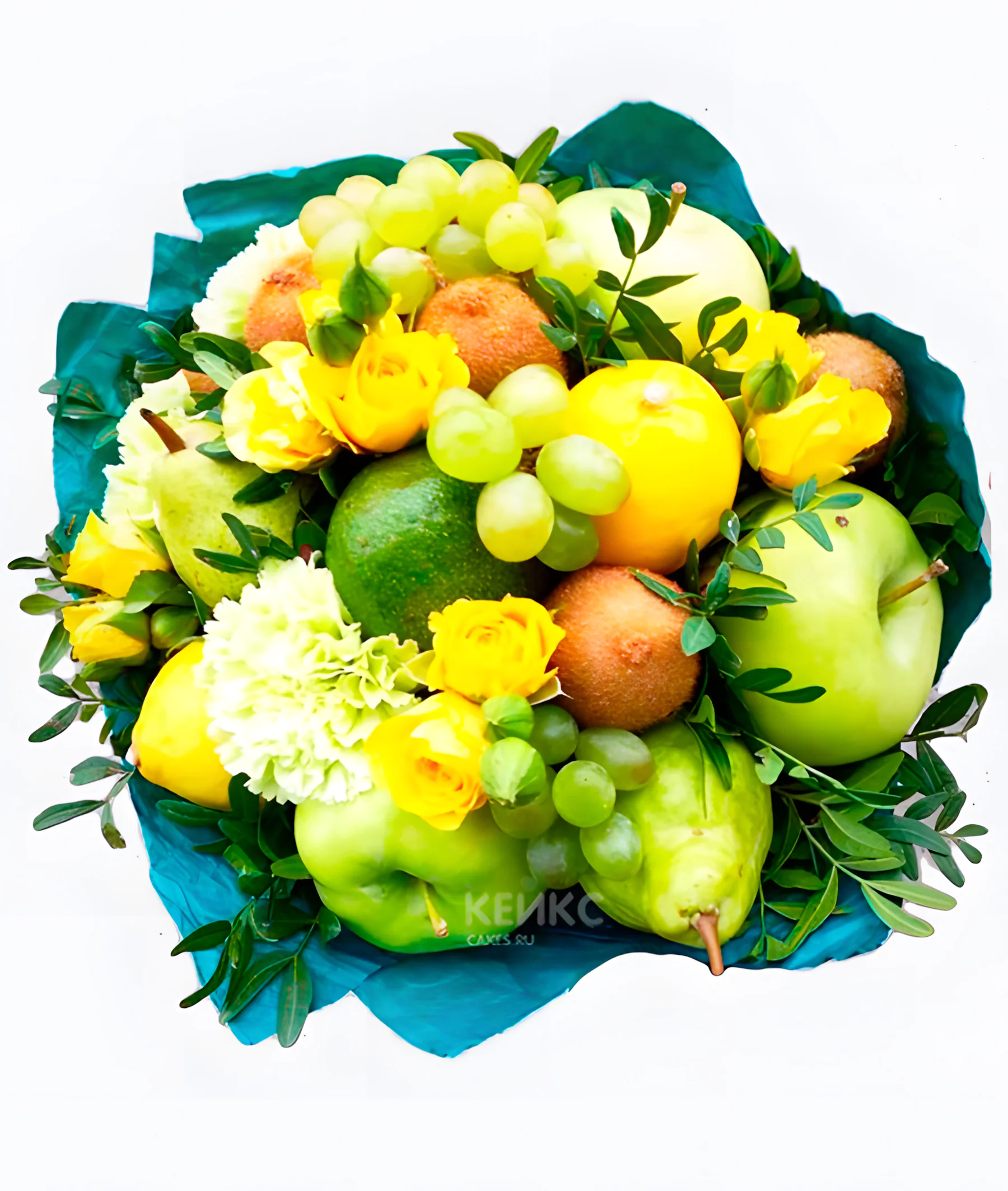 Букет из яблок и лимонов 1 Фото