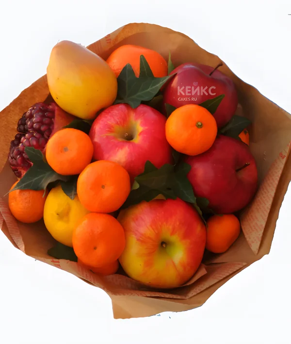 Букет из яблок и мандаринов 5 Фото