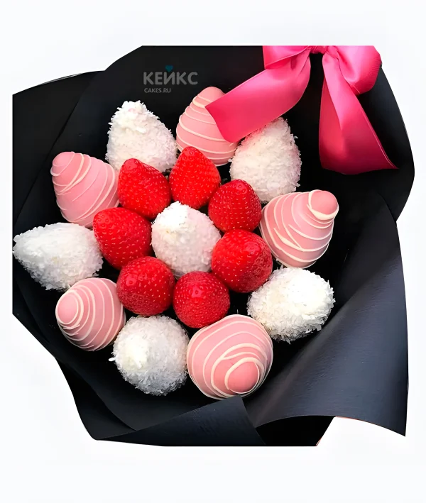 Букет из клубники в шоколаде 1 Фото