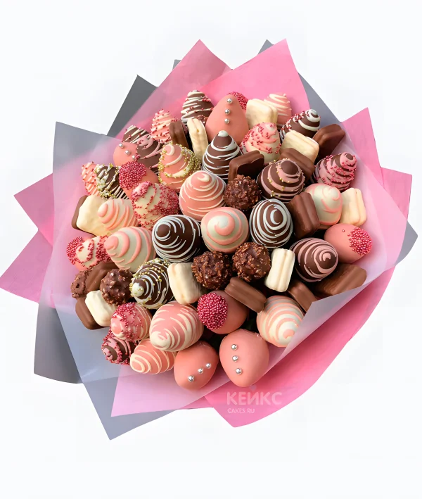 Букет из клубники в шоколаде 4 Фото