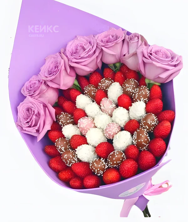 Букет из клубники в шоколаде 5 Фото