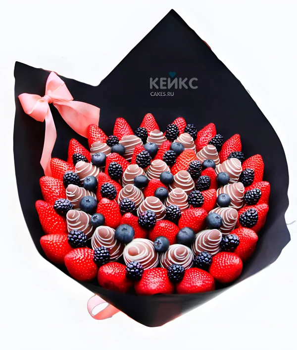 Букет из клубники в шоколаде 9 Фото