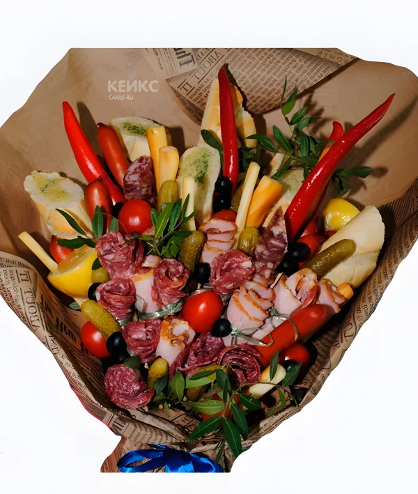 Букет из колбас и сыра для мужчины 2 Фото