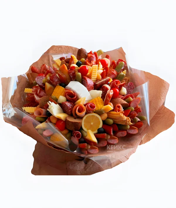 Букет из колбас и сыра для мужчины 4 Фото