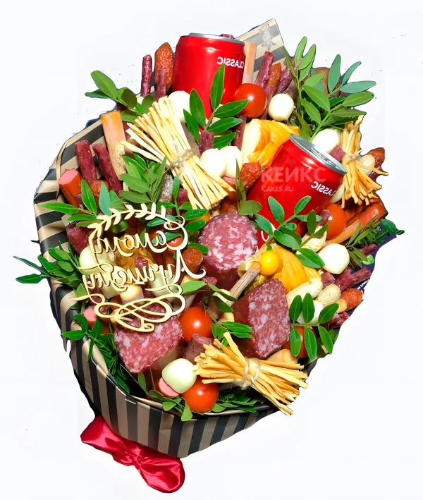 Букет из колбасы и сыра 1 Фото