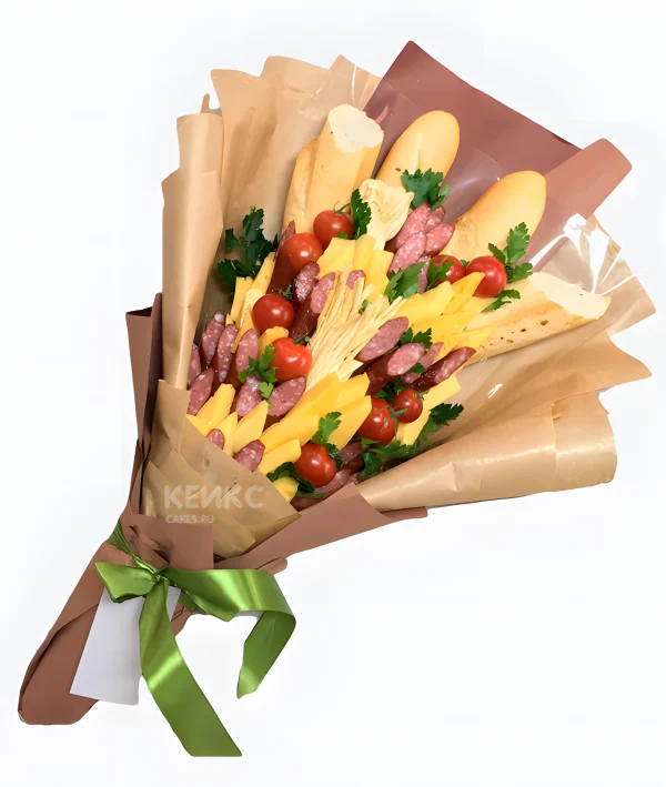 Букет из колбасы и сыра 9 Фото