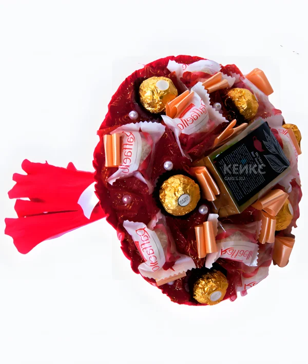 Букет из конфет и чая 2 Фото