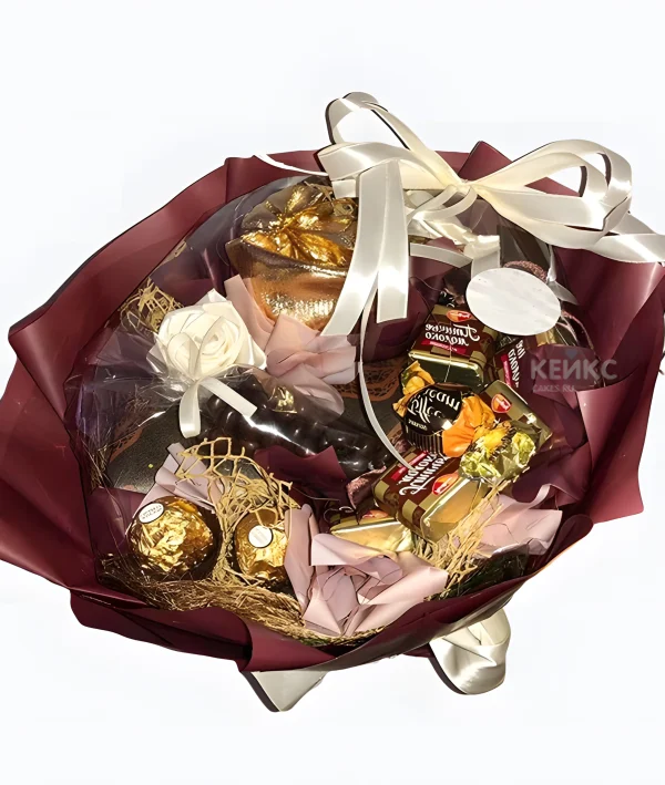 Букет из конфет и чая   4 Фото