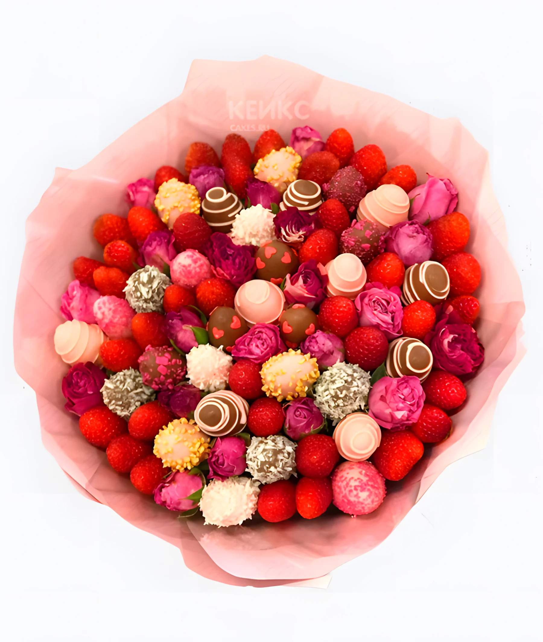 Букет из конфет и ягод 1 Фото