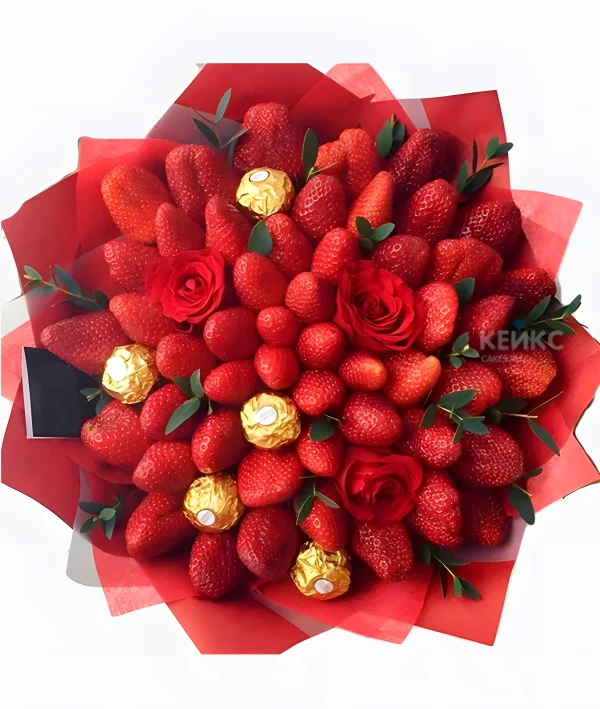 Букет из конфет и ягод 4 Фото