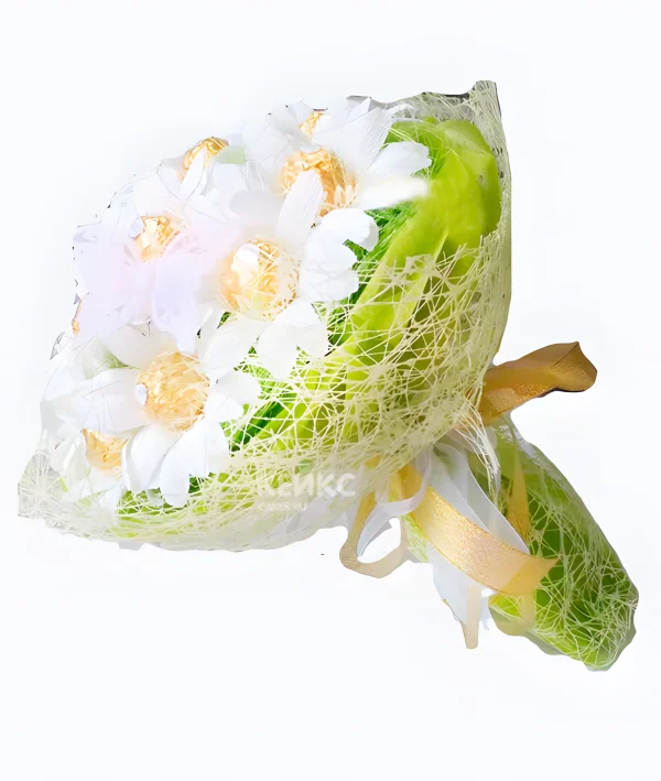 Букет из конфет ромашка 4 Фото