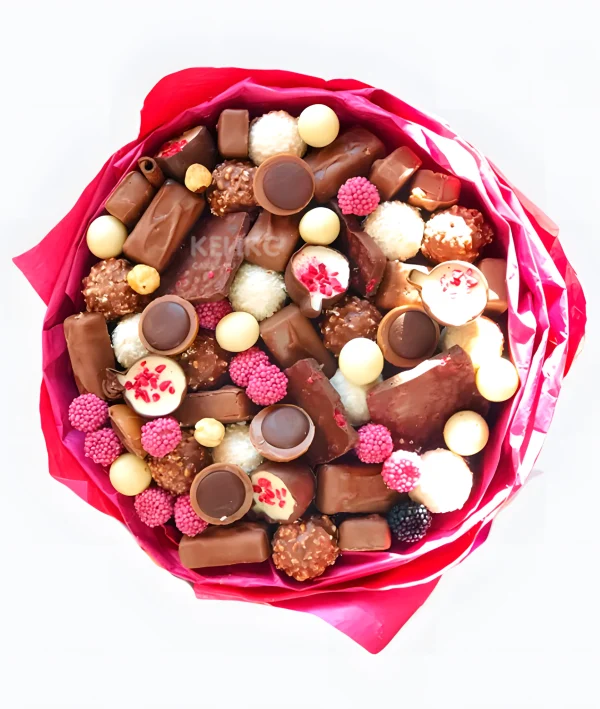 Букет из конфет с печеньями 1 Фото