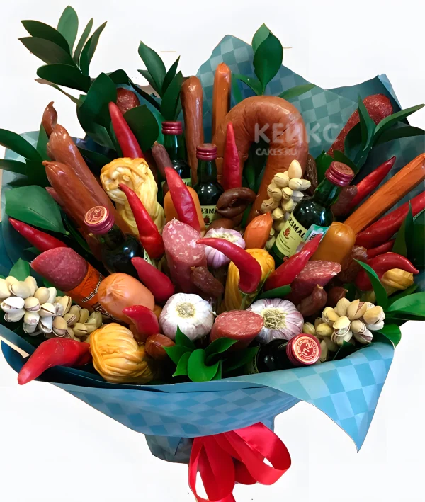 Букет из копченостей для мужчины 1 Фото