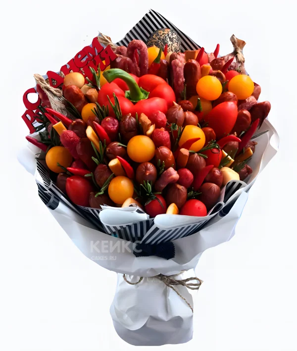 Букет из копченостей для мужчины 2 Фото