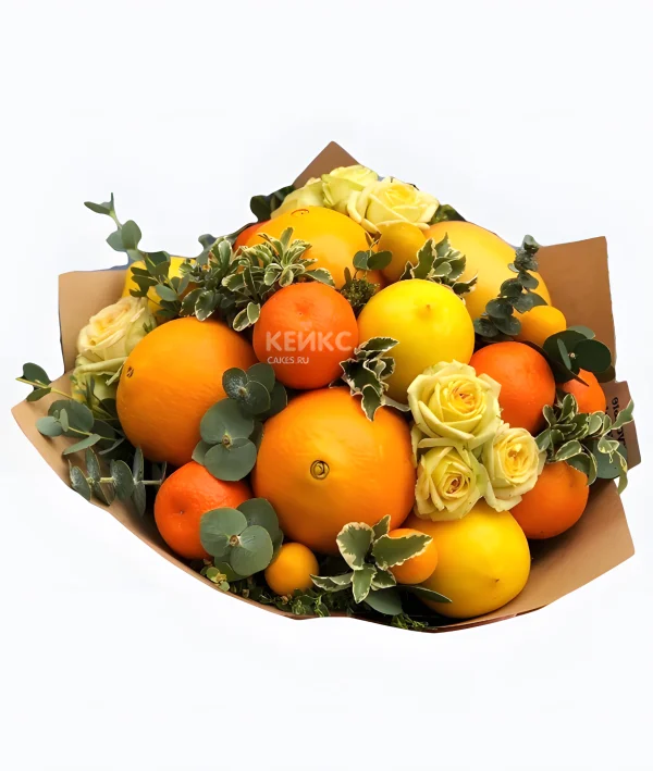 Букет из мандаринов и фруктов 4 Фото