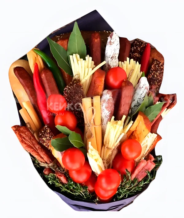 Букет из мяса и колбасы 2 Фото