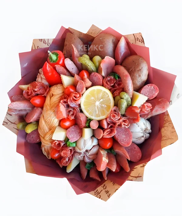 Букет из мяса и колбасы 3 Фото