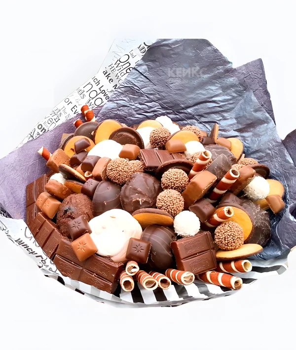 Букет из печенья и шоколада 3 Фото