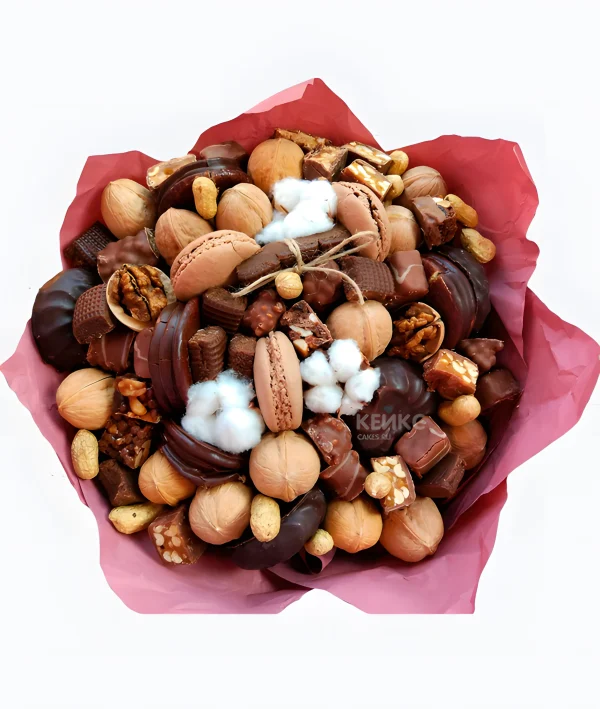 Букет из печенья и шоколада Фото