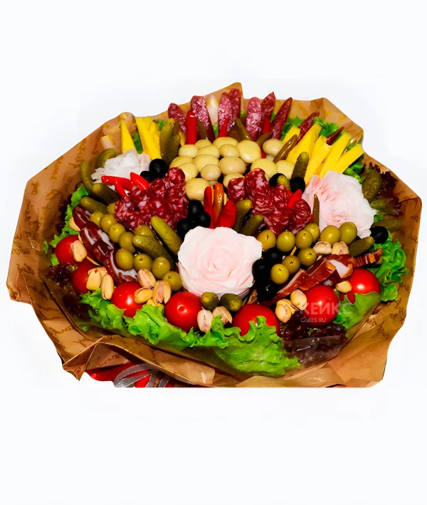 Букет из сала 1 Фото