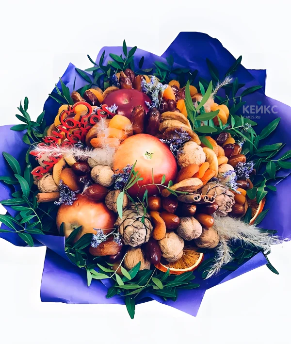 Букет из сухофруктов и орехов 1 Фото