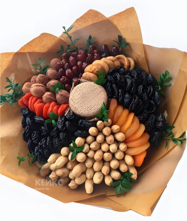 Букет из сухофруктов и орехов 2 Фото