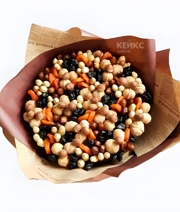 Букет из сухофруктов и орехов 3 Фото