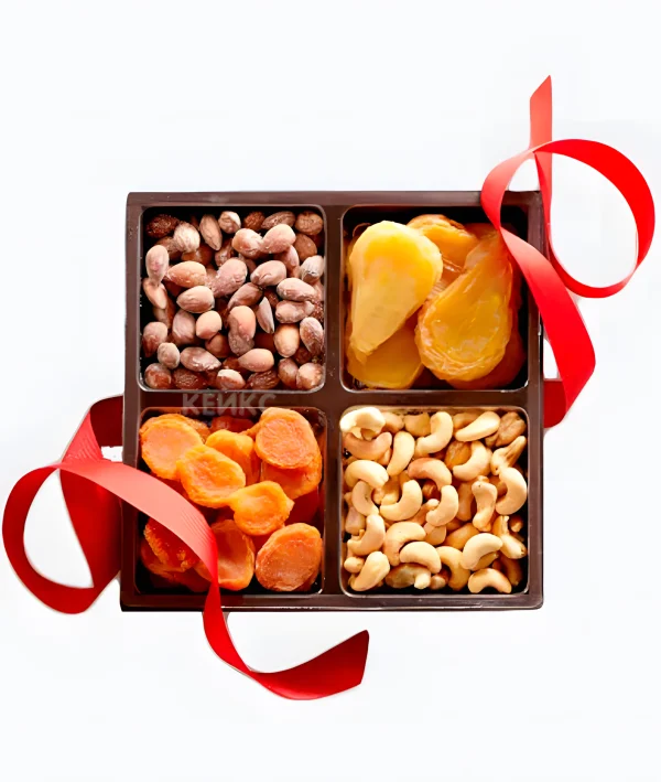 Букет из сухофруктов в коробке 6 Фото