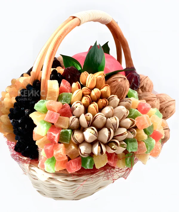 Букет из сухофруктов в коробке Фото