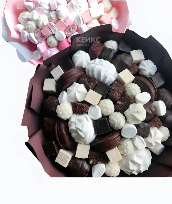 Букет из Зефира и Конфет 5 Фото