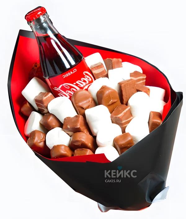 Букет маленький с шоколадом 4 Фото