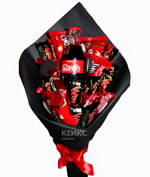 Букет маленький с шоколадом 5 Фото